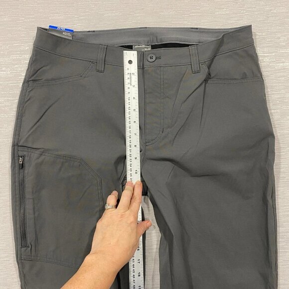 Eddie Bauer Fleece Lined Tech Pants Mens 36 x 32 Gray Water Repellent Insulated - Picture 14 of 15